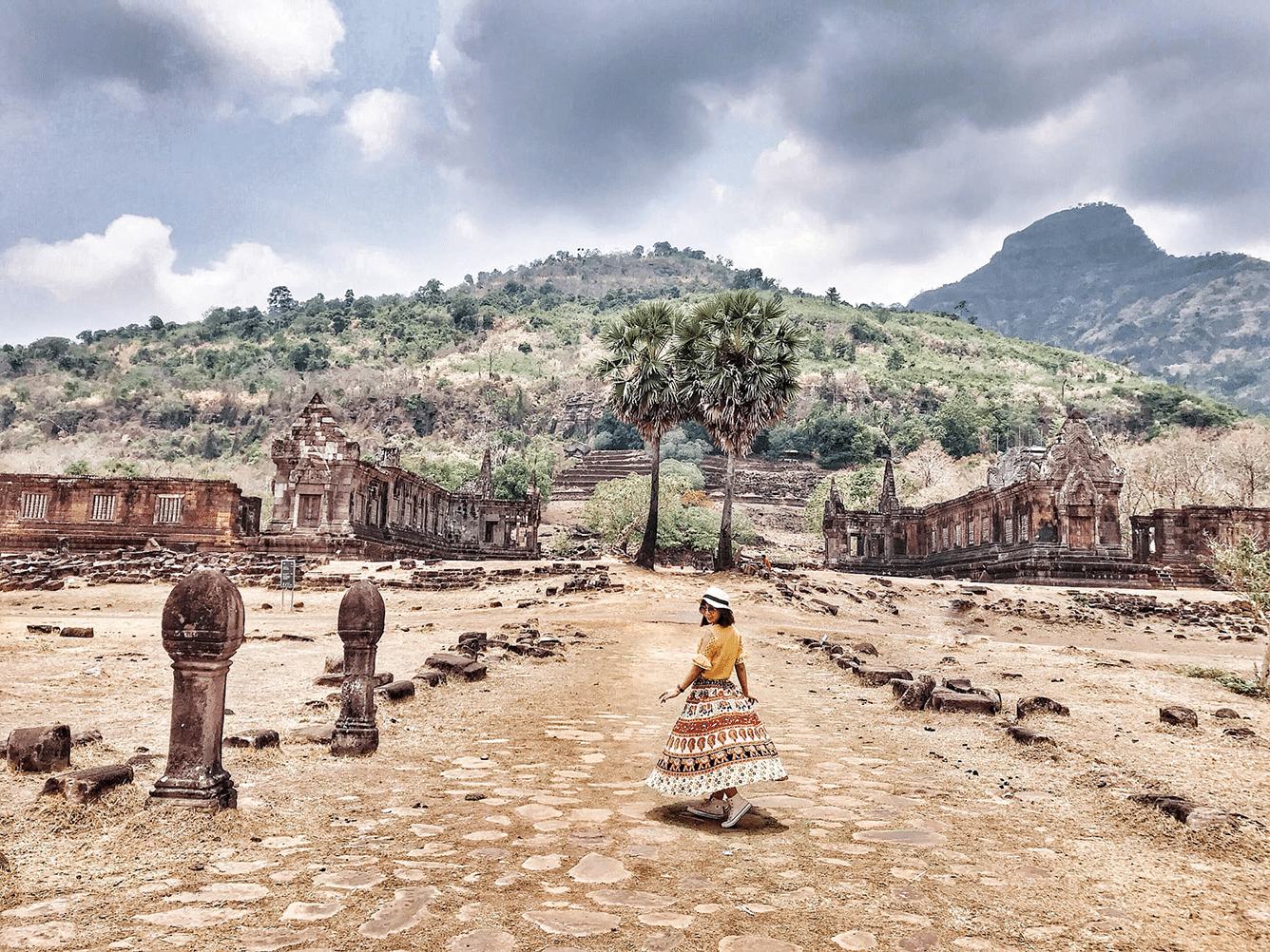 Ancient Temples in Wat Phou, Laos